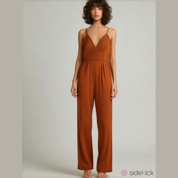Pants - Satin Copper Jumpsuit